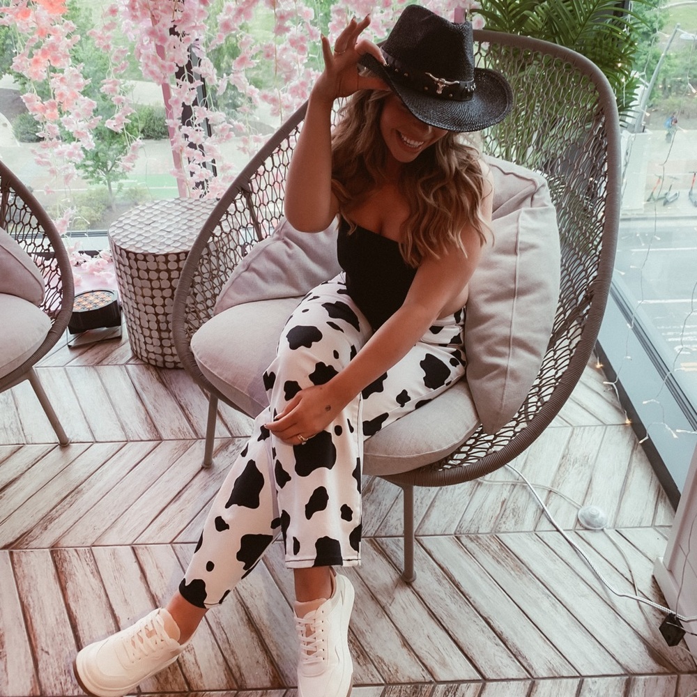 Cowprint jeans